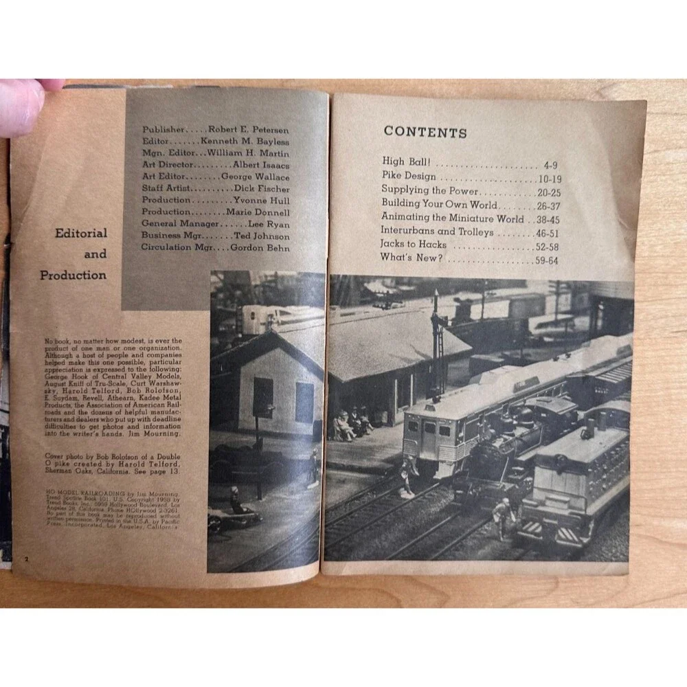 Vintage HO Model Railroading Book Jim Mourning Trend Spotlite H-101 1958